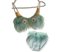 Frauen Teen Teen Witzige Große Augen Puppen Cosplay Unterwäsche Anime BH Und Slip Set Japanische Cartoon Plüsch Dessous Set