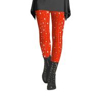 Frauen Thermo Leggings Gefüttert Warme Leggings Winter Baumwolle Verdickte Thermohose Warme Jogginghose Blumen Bedruckte Blickdicht Thermoleggings Stretch Yogahose Sportleggings Thermostrumpfhose