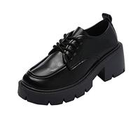 Frauen Western Pointe Toe Low Heel Ankle Boot Bootie Freizeit Frauen Kunstleder Herbst Dicke Sohle Quadratische Absätze Schnüren Kurze Booties Runde Zehenschuhe Gummi Stiefeletten Damen