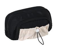 Fravsiu Pencil Case, High-Capacity Stationery Organizer, Built In Ruler Compartment with Mesh Pocket, Double Zipper Storage Pouch for Middle School, College, Teen, Adult Use, 23x10x13cm