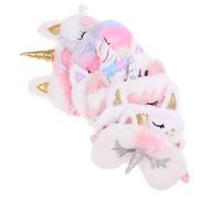FRCOLOR 1 Satz Einhorn Augenklappe Reise Augenabdeckungen Für Zum Schlafen Gel Augenmaske Ohrstöpsel Seiden Schlafmaske Staubmaske Schlafmaske Mit Kopfhörern Süßer Schlaf 6 Stück