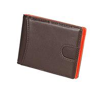 FRCOLOR 1 Stück Herren Geldbörse Echtem Ultrathin RFID mit Kartenhalter Münzfach Fotohalter für Kaffeefarben