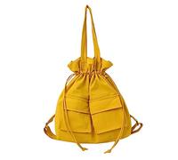 FRCOLOR 1 Stück Outdoor Drawstring Backpack Polyester für Studenten Strapazierfähige Umhängetasche mit Fronttasche Vielseitige Tragetasche für Festivals Leuchtendem