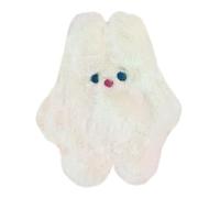 FRCOLOR 1 Stück Plüsch Geldbörse Niedlicher Cartoon Münzbeutel mit Reißverschluss Kosmetiktasche für Frauen für Reisen Einkäufe Weißes Design