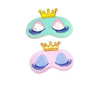 FRCOLOR 2 Sätze Cartoon-augenmaske Würfelunterlage Leds Leuchtmittel The Female Eyemask Eye Mask Augenlid Blea Schlafen Für Mädchen Mit Langen Wimpern 2 Stücke * 2