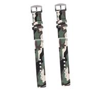 FRCOLOR 2 Stück Camouflage Uhrenarmband aus Nylon Canvas Hautfreundlich Leicht zu Montieren Modisch und Robust für Herren Armbanduhr