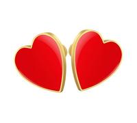 FRCOLOR 2 Stück Rote Herz Anstecknadeln aus Langlebiger Legierung Glatte Emaille Broschen für Damen Romantische Valentinstag Broschen für Kleidung Jacken und Rucksäcke