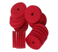 FRCOLOR 25 rote Filzunterlagen für Nähmaschinengarn, 25 Stück, 4 MM Innendurchmesser, Filzgleiter für Garnrollenhalter, für Haushaltsnähmaschinen und Vintage Singer Einheiten