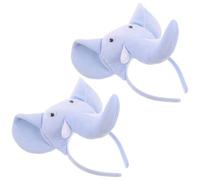 FRCOLOR 2stücke Elefantenstirnband aus Plüsch Cartoon-tierhaarband für Mädchen Elefantenkostüm-accessoire Stirnband für Verkleidungspartys Tierkopfschmuck-haarband