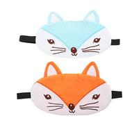 FRCOLOR 2stücke Pack Weiche Schlafmaske Lichtundurchlässige Augenmaske Mit Schönen Tieren Design Bequeme Augenabdeckung Für Erwachsene Reisen Camping Büro