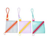 FRCOLOR 3 Stück Kleiner Münzportemonnaie Aus Mesh Netz Mit Reißverschluss Kleines Reise Etui Für Lippenstifte Multifunktionaler Organizer Für Frauen Und Mädchen