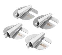 FRCOLOR 4 Stück Nähmaschinen Binder Metall Kantensäumerfuß 3 6mm für Haushalts und Industrienähmaschinen Professionelles Zubehör zum Nähen und Quilten