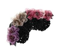 FRCOLOR 4 Stück Teiliges Vintage Haarnetz mit Blumen Atmungsaktives Mesh Hair Snood für Damen Eleganter Haarnetz-bun-clip für Krankenschwestern Bank Hotelpersonal für Arbeit und Partys