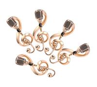 FRCOLOR 5 Stück Teiliges Vintage Mikrofon Brosche mit Musiknoten Retro Anstecknadeln aus Langlebigem Metall Leichte Kompakte Schmuckaccessoires für Damen und Herren Geschenk für