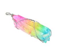 FRCOLOR Baum Des Lebens Anhänger Mit Amethyst Kristall Für Halskette Quarz Kristall Schmuck Für Damen Naturstein Anhänger Für Kette Klare Edelstein Halskette