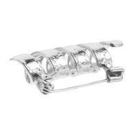 FRCOLOR Brosche Pin Blumenvasen Brosche aus Kupfer, silber, spiralförmige Struktur, leicht und stabil für Damen, für Büro und Bankett
