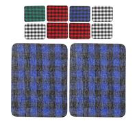 FRCOLOR Karierte Aufbügelflicken 12 Stück Robuste Stoffpatches zum Reparieren von Hemden Röcken und Babydecken aus Baumwolle Größe 12,4X9,4cm