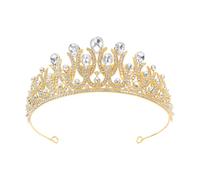 FRCOLOR Kristallkrone Tiara Braut Haarband mit Strass Vintage Hochzeit Stirnband Brautschmuck für Brautfrisur und Festliche Anlässe