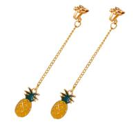FRCOLOR Leichte Ananas Ohrringe Damen Mädchen Bequemer Halt Elegantes Frucht Design Ohrschmuck Dekoration für Geburtstag Hochzeit Weihnachten