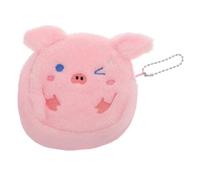 FRCOLOR Niedliche Schweine Geldbörse Plüsch Kleiner Münztasche mit Reißverschluss Robuste Kinder Geldbörse für Mädchen Süßer Cartoon Anhänger für Damen für Reisen