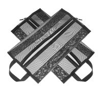 FRCOLOR Schuhbeutel Handliche Aufbewahrungstaschen für Reisen aus Mesh 2 Stück mit Praktischem Griff und Belüftung Schwarze für Outdoor Aktivitäten und Geschäftsreisen