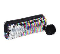 FRCOLOR Sequin Pencil Case Für Mädchen Glitzerndes Make-up Täschchen Regenbogenfarben Als Kleine Kosmetiktasche Für Reisen Schule Für Junge Damen