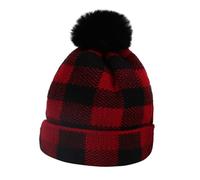 FRCOLOR Weiche Weihnachts strickmütze mit Bommel Warme Winter Kappe für Erwachsene Klassisch Festliches Design für Indoor und Outdoor Kuscheliger Winterhut für Damen und Herren