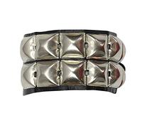 Freak Scene Lederarmband mit Pyramidennieten 2-reihig - schwarz 1 - Armband aus Leder
