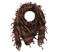 Freak Scene Palituch - Totenköpfe kariert braun - schwarz - 100x100 cm - Pali Palästinenser Arafat Tuch - 100% Baumwolle