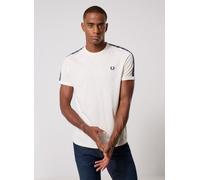 Fred Perry - Bekleidung Contrast Tape Ringer T-Shirt - Beige - Größe S