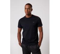 Fred Perry - Bekleidung Contrast Tape Ringer T-Shirt - Schwarz - Größe S
