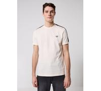 Fred Perry - Bekleidung Contrast Tape Ringer T-Shirt - Weiß - Größe S