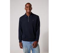 Fred Perry Longsleeve Half Zip Poloshirt Navy - Größe L Dunkelblau L