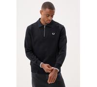 Fred Perry - Bekleidung Half Zip Collared Sweatshirt - Schwarz - Größe XL