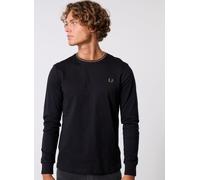 Fred Perry - Bekleidung Ls Twin Tipped T-Shirt - Schwarz - Größe XXL