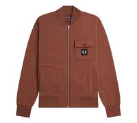 Fred Perry - Bomberjacke für Herren, Durchgehender Reißverschluss (Whiskybraun) S