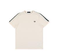 Fred Perry Contrast Tape Ringer T-Shirt Beige in Größe XL