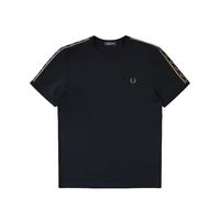 Fred Perry Contrast Tape Ringer T-Shirt Schwarz in Größe M