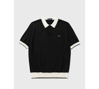 Fred Perry CONTRAST TIPPED KNITTED SHIRT men Polos black in Größe:M
