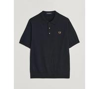 Fred Perry Cotton Knitted Polo Navy Blau M