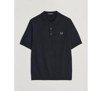 Fred Perry Cotton Knitted Polo Navy Blau XL