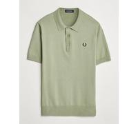 Fred Perry Cotton Knitted Polo Olive Mint Grün S