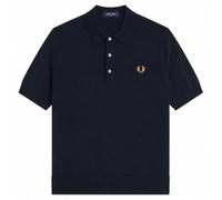 Fred Perry Cotton Knitted Polo Navy Blau M