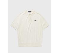 Fred Perry Cotton Knitted Polo Ecru Weiß M