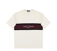 Fred Perry Embroidered Panel T-Shirt Beige in Größe L