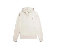 Fred Perry - French Terry Cotton Hoodie With Iconic Laurel Wrea - Größe L - beige