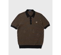 Fred Perry GEOMETRIC KNITTED SHIRT men brown in Größe:L