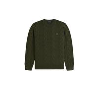Fred Perry - Green Cable Knit Sweater - Größe L - grün
