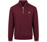 Fred Perry Half Zip Pullover Bordeaux - Größe M Rot M