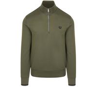 Fred Perry Half Zip Pullover Dunkelgrün Z50 - Größe M Dunkelgrün M